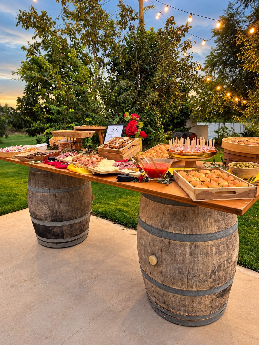 Le buffet, le soir venu